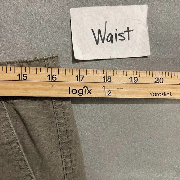 Calvin Klein Capris Size 8 Baggy Green Cropped Pants Jeans Ripstop Y2K Gorpcore - Picture 8 of 12